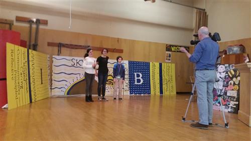 Skyline Students discuss creation of their mural 